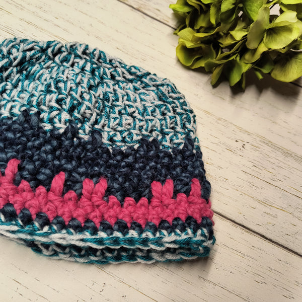 Teal/Navy/Pink