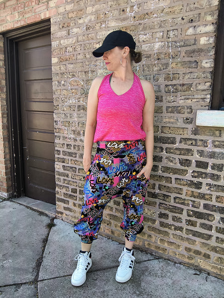 NEW! Jane Pants- Multi 'Love' Print