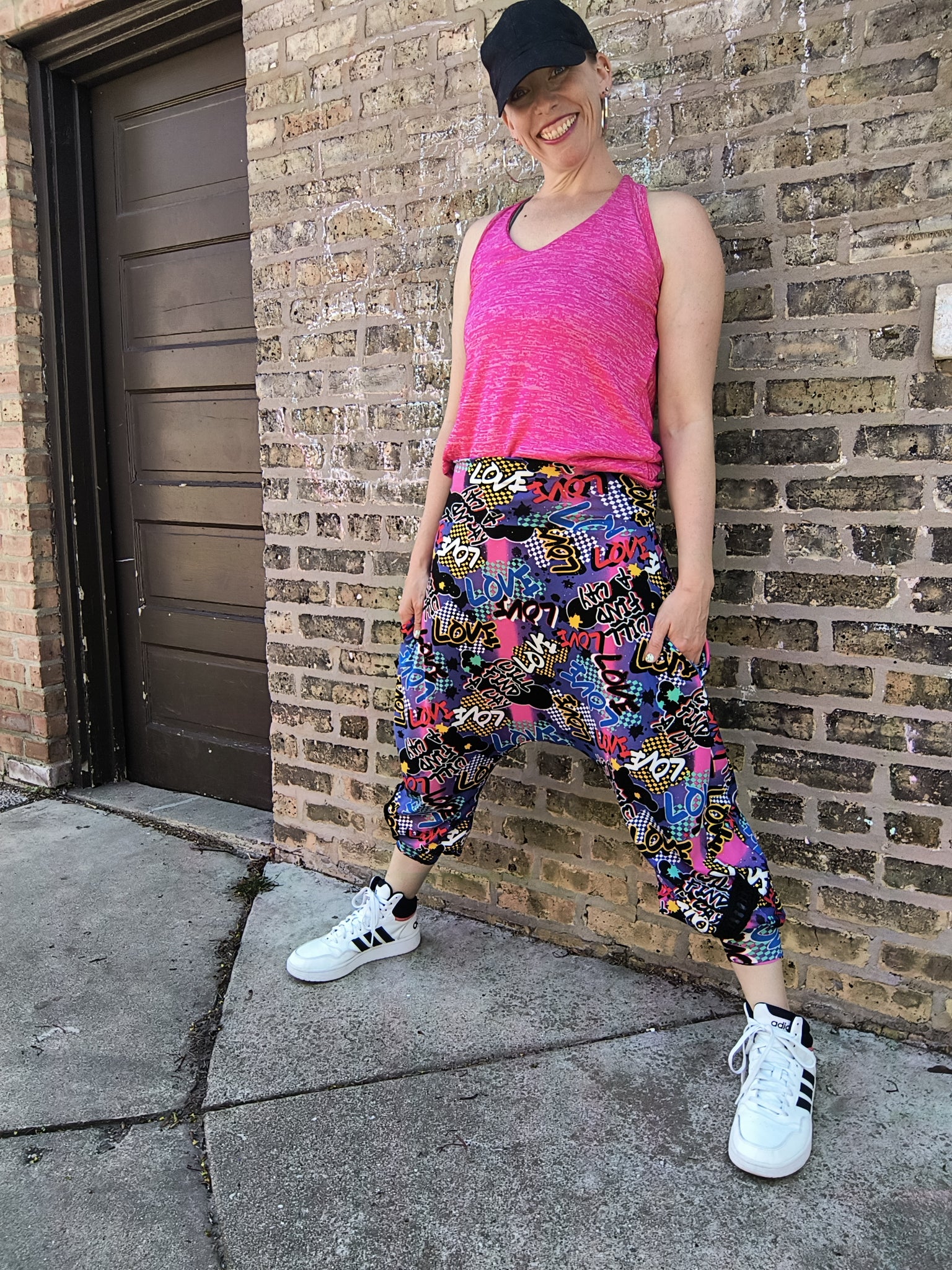 NEW! Jane Pants- Multi 'Love' Print