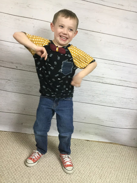 Yellow-Maroon Tie- 4-5 Year