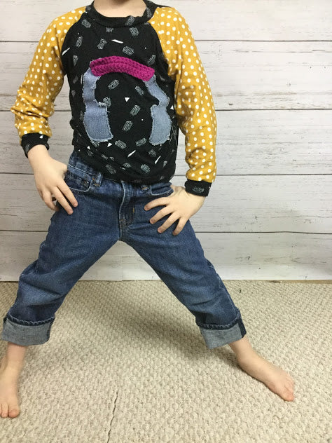 Yellow Sleeve- Headphones- 2-3 Years