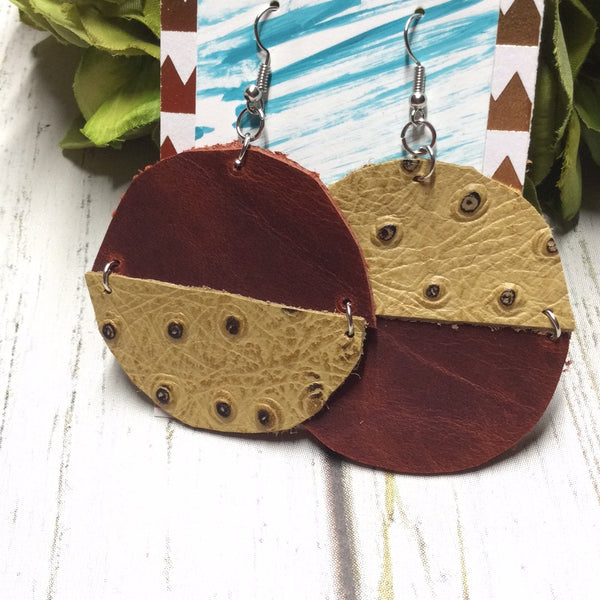 Half Circles- Red, Yellow embossed