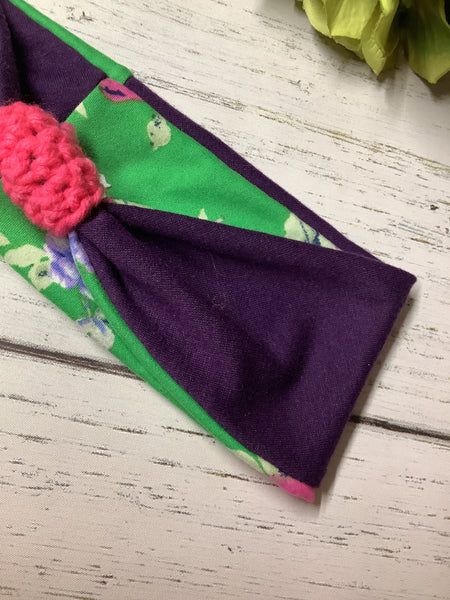 Headband- Green/Pink/Purple